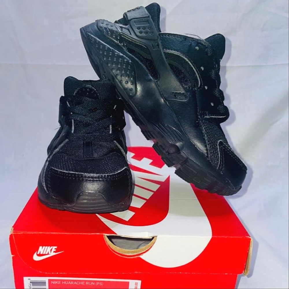 Toddler boy nike huarache run black size 13c